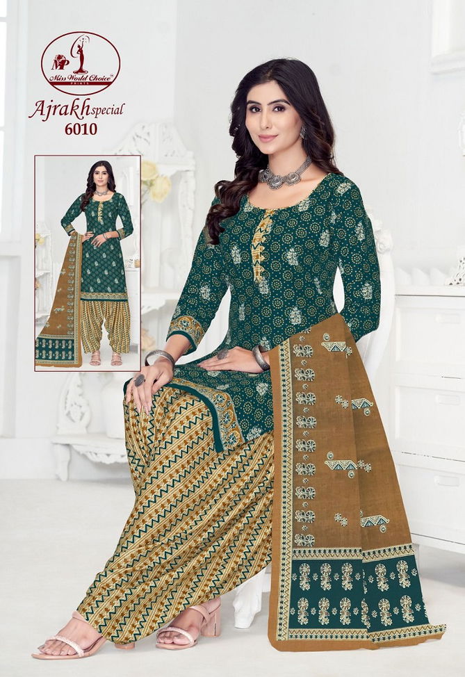 Ajrakh Vol 6 By Miss World Printed Cotton Dress Material Wholesale Shop In Surat